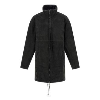 Giorgio Brato Jassen, Heren, Zwart, L, Leer, Lange Lamsleren Jas