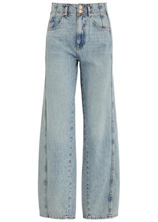 Free People Aster Panelled Straight-leg Jeans - Light Blue - 26 (W26 / UK8 / S)