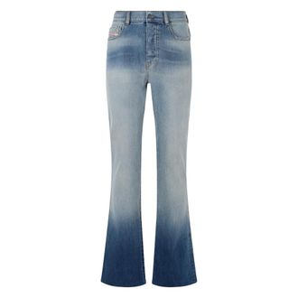 Diesel Flared Jeans, male, Blue, Size: W33 Slim flared jeans