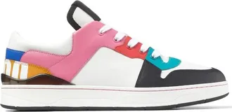 Jimmy Choo London Florent/M Mix Leather Trainers, Brand Size 40 ( US Size 7 )