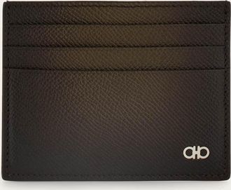 Ferragamo Men Micro Gancini credit card holder Green