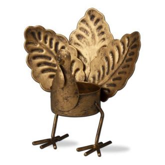 Tag Thanksgiving Turkey Shaped Oak Leaf Tealight Holder Antique Gold at Nordstrom