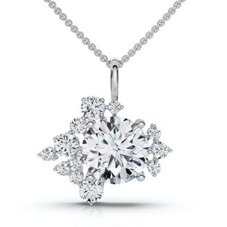 Pompeii3 1.50Ct Diamond Pendant 14k Gold Womens 18 Necklace Lab Grown