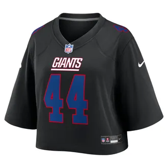 Nike Cam Skattebo New York Giants Nike Womens NFL Cropped Tundra Game Jersey in Black | WCJF00A8IF-Z6X