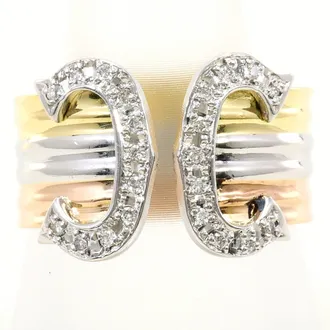 C&A Pink Gold Platinum Yellow Gold Yellow Gold (18K) Pink Gold (18K) Platinum 900 Band Ring (Pre-Owned)