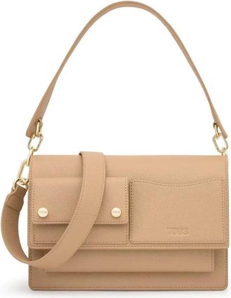 Tous Audree Pockets Crossbody - Dames - Schoudertassen - Beige - ONE Size - Leer - Tassen