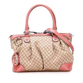 Gucci Dia Tas Canvas Leer Handtas
