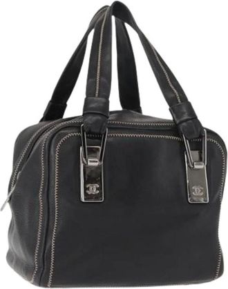 Chanel Pre-owned Handbags, female, Black, Size: ONE SIZE Pre-owned Vintage Handbag