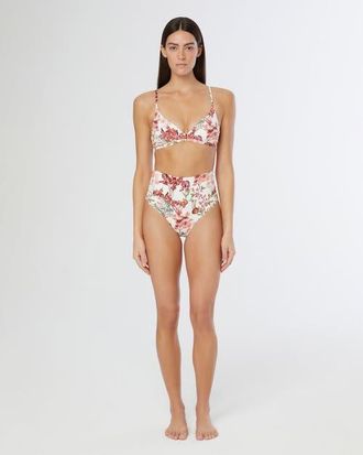 Onia Emelia Bikini Bottom in White Multi at Nordstrom, Size X-Small