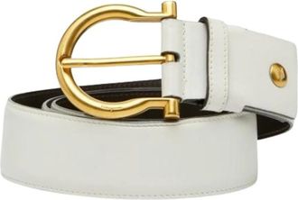 Ferragamo Pre-owned Belts, female, White, Size: ONE SIZE Pre-owned Leather Belt