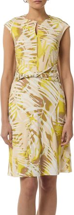 Comma Womens 2147981 Dress, Yellow-12a9, 20