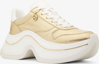 Michael Kors Arla Metallic Leather Trainer