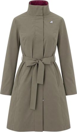 K-Way Miranda 3-in-1 Jas - Dames - Trenchcoats - Groen - XS - Leer - Jassen