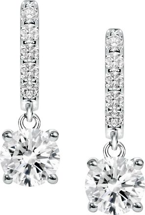 Created Brilliance Anita White Gold Lab Grown Diamond Drop Earrings
