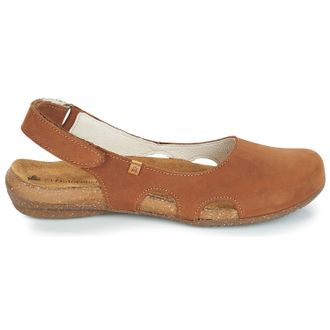 El Naturalista Womens Wakataua Flat Shoes In Pleasant Wood