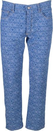 Moschino Logo Denim Broek - Heren - Regular Fit Jeans - Blauw - M - Denim - Jeans