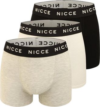 Nicce London Heren Lurzem Boxershorts (Verpakt per 3) (Zwart/Grijs/Wit)