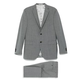 Corneliani Heren, Pakken, Grijs, Maat: 3XL Wol