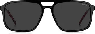 BOSS 58mm Navigator Sunglasses in Black/grey at Nordstrom