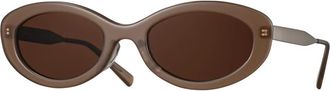 Eyevan 7285 Kado-E Sun - unisex - Zonnebrillen - Bruin - 53 MM - Accessoires