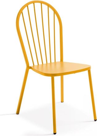 Oviala Silla de bistró de metal amarillo