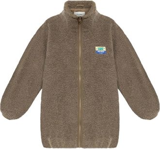 American Vintage Hoktown teddy zip-up coat - Brown