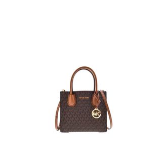 Michael Kors Mercer Mini Tote Bag - Dames - Tassen - Bruin - Maat: ONE Size Leer