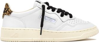 Autry White Medalist Animal-Print Sneakers