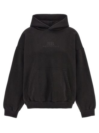 Balenciaga Black Logo embroidery hoodie