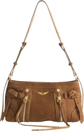 Zadig&Voltaire Tassen, Dames, Bruin, ONE Size, Katoen, Bolso Madison Mini