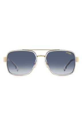 Carrera 1092/S 58mm Gradient Rectangular Sunglasses in Crystal/blue Sf at Nordstrom