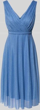 Troyden Collection Regular Fit Kleid mit Glitzer-Mesh in Bleu, Gr&ouml;&szlig;e 32