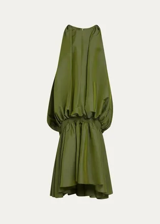 Christopher John Rogers Silk Jellyfish Gown
