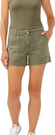 Silver Jeans Co Suki Mid Rise Utility Short In Fatigue Green