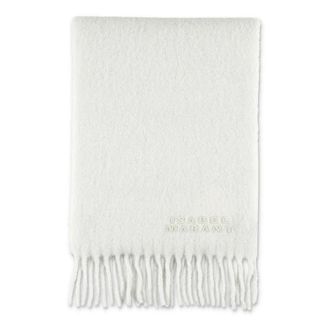 Isabel Marant Firny Wool Scarf Fringed Logo