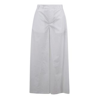 Federica Tosi Wide Trousers, female, White, Size: XS Wide-leg trousers