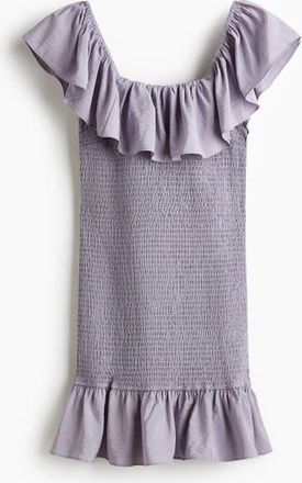 H&M Flounced Off-the-shoulder Dress in Light Purple at Nordstrom, Size Xx-Large