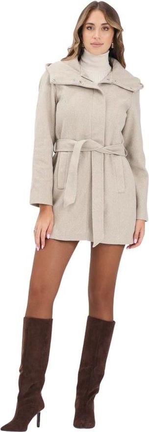 Jacqueline de Yong, Jassen, Dames, Beige, S, Korte Jas met Riem