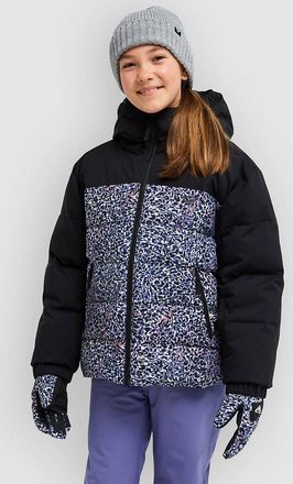 Roxy Snowyhill Printed Puffy Kids Jacke schwarz