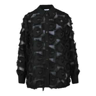 Marella Overhemden, Dames, Zwart, L, Polyester, Douglas Shirt