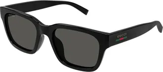 Gucci Sunglasses, male, Black, Size: 55 MM Square Sunglasses