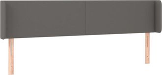 vidaXL Cabecero Con Led Cuero Sint&eacute;tico Gris 203x16x78/88 Cm Vidaxl