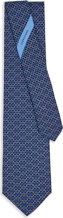 Ferragamo Cravatta con stampa - Blu