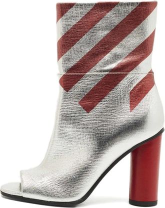 Anya Hindmarch Stivali a punta aperta - Argento