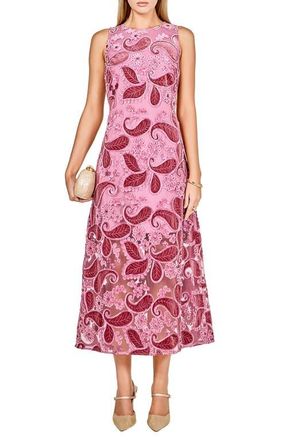 endless rose Sleeveless Lace A-Line Dress in Fuchsia at Nordstrom, Size Small