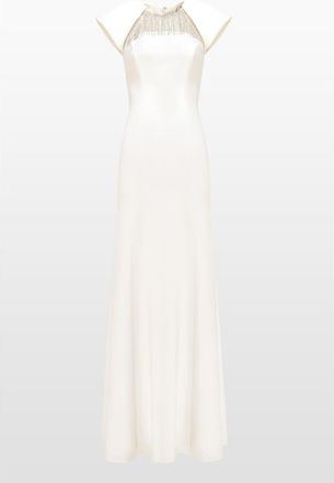 Jenny Packham Sonder Embellished Maxi Dress in Vanilla at Nordstrom, Size 14 Uk