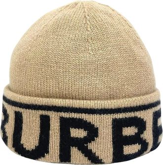 Burberry Beanies, female, Beige, Size: ONE SIZE Cappello