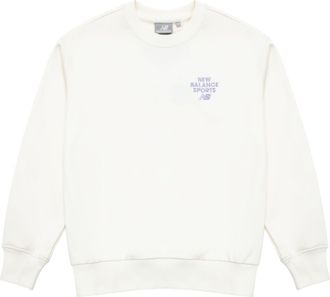 New Balance Logo Print Pullover Asia Sizing White Purple 5CD12152-IV