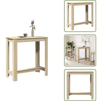 vidaXL The Living Store Tavolo da Bar Rovere Sonoma 102x50x103,5cm in Legno Multistrato - Tavolo in legno multistrato