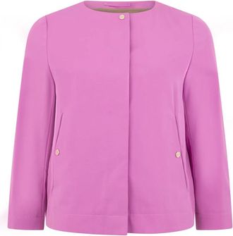 Herno Modern Cut Blazer - Dames - Zomerjassen - Roze - M - Katoen - Jassen
